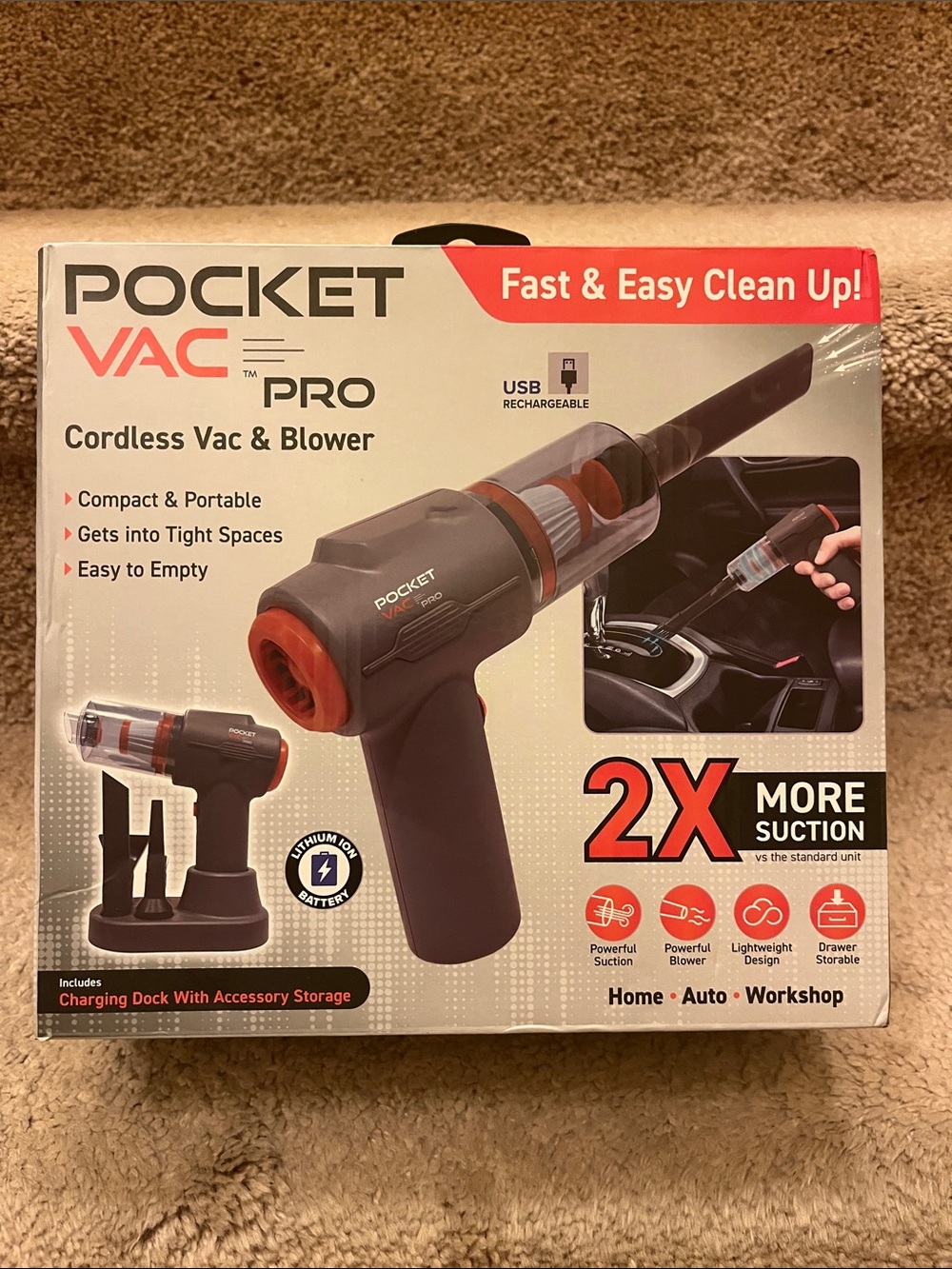 Pocket Vac PRO - cordless vac, and blower